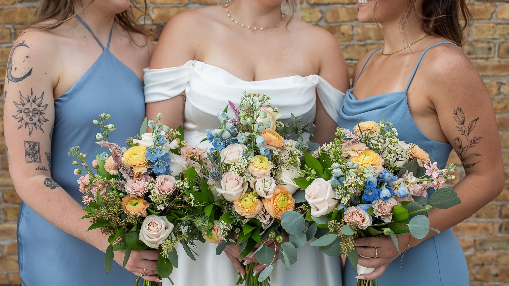 A Blush-and-Blue Garden Wedding at Martinson Hall