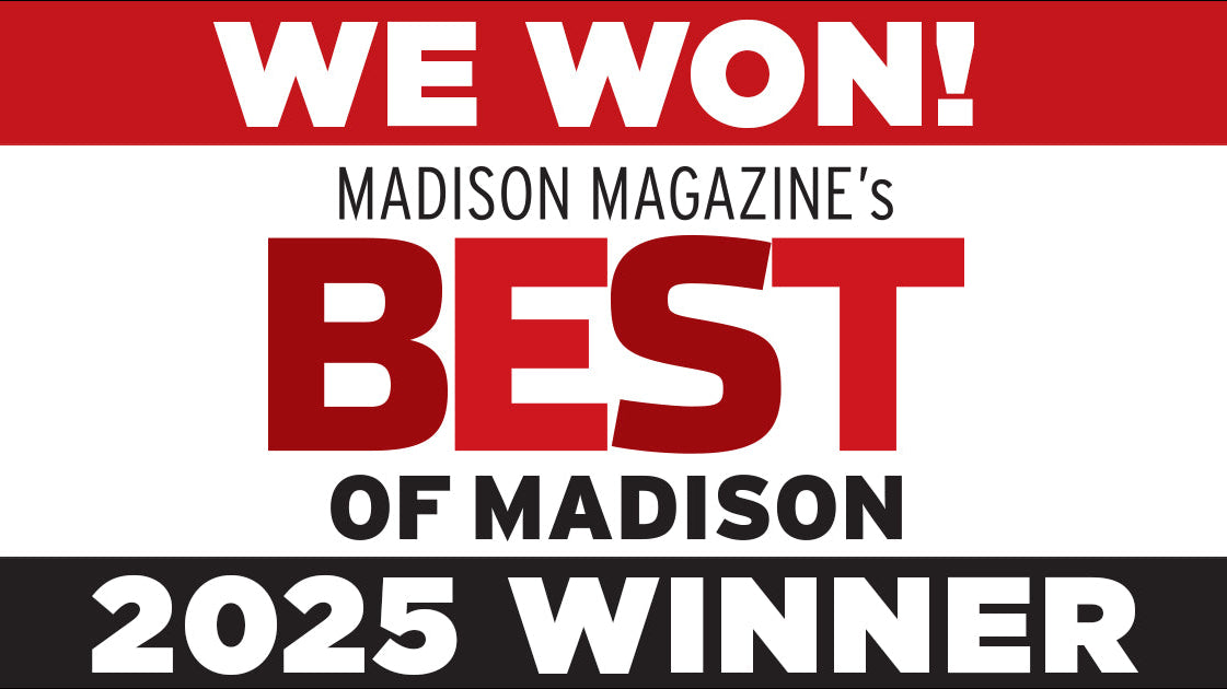 Best of Madison 2025 award banner featuring Olson's Flowers & Gifts as Best Madison Florist