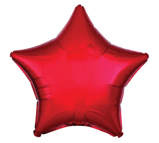19" Metallic Red Star Balloon