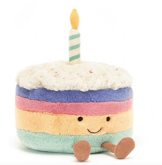 JELLYCAT:  Amuseable Rainbow Birthday Cake