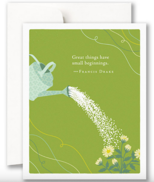 Great things have small beginnings card
