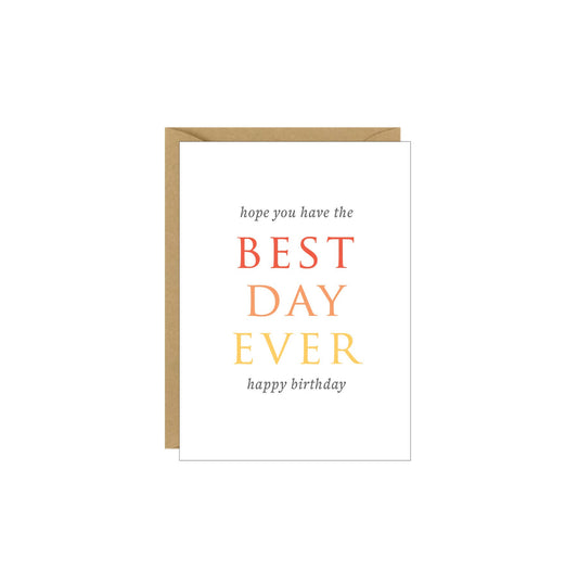 Idea Chic - Best Day Ever Birthday Enclosure Card: 2.5" x 3.375"