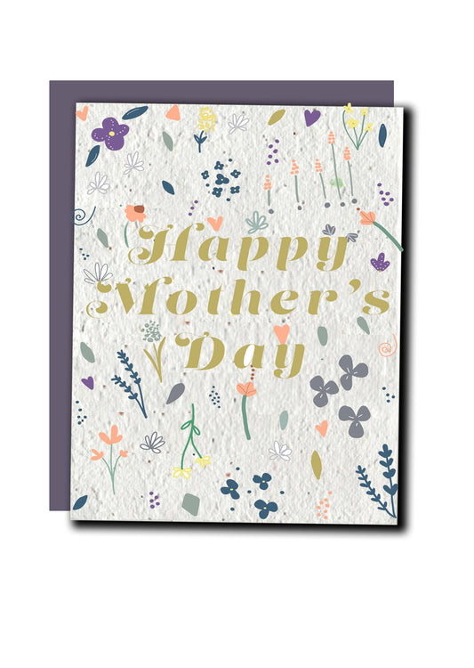 Happy Mother's Day Wildflower Seed Paper Card