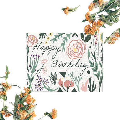 Artsy Em - Happy Birthday // Wild Flower Seed Paper // Greeting Card