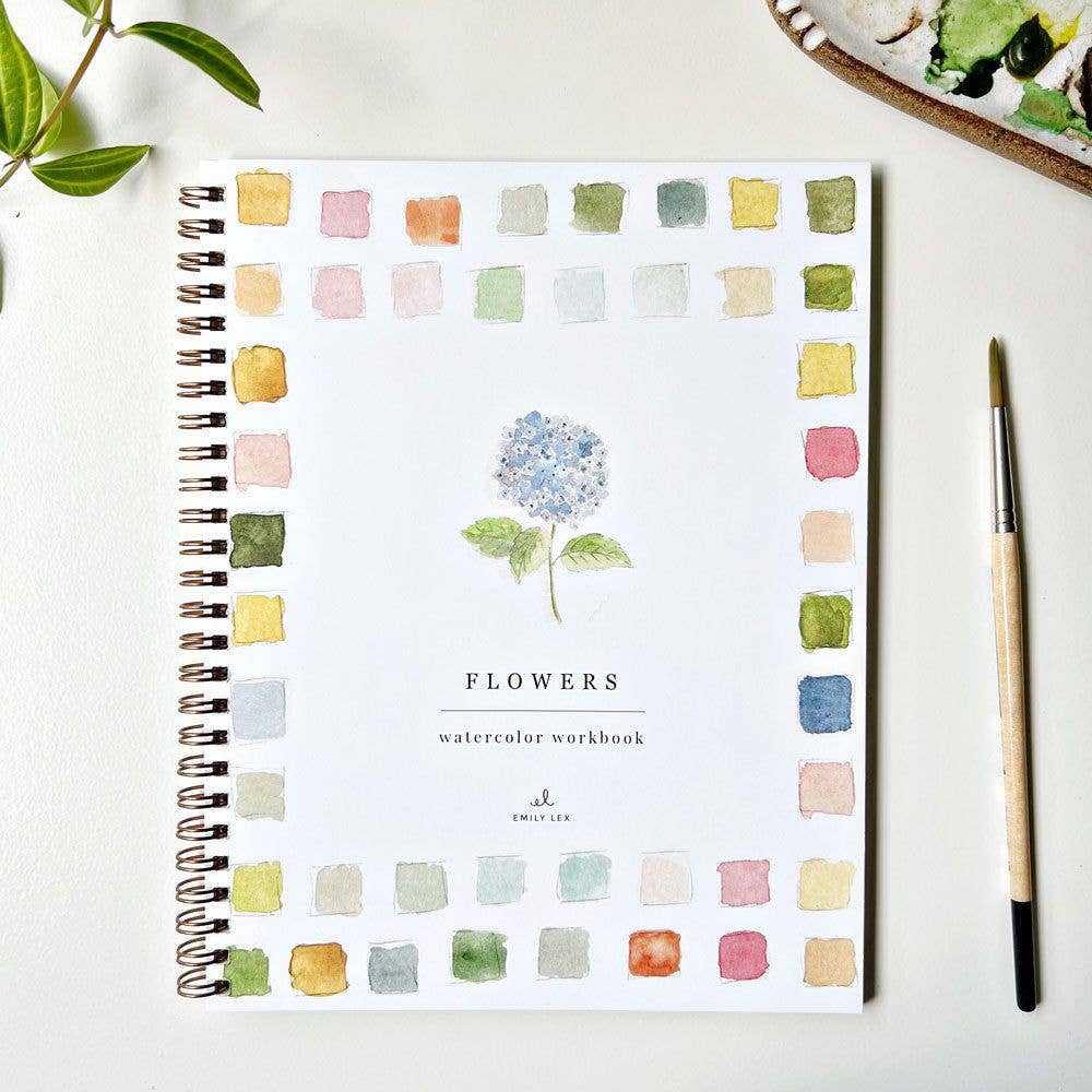 emily lex studio - watercolor workbook flowers
