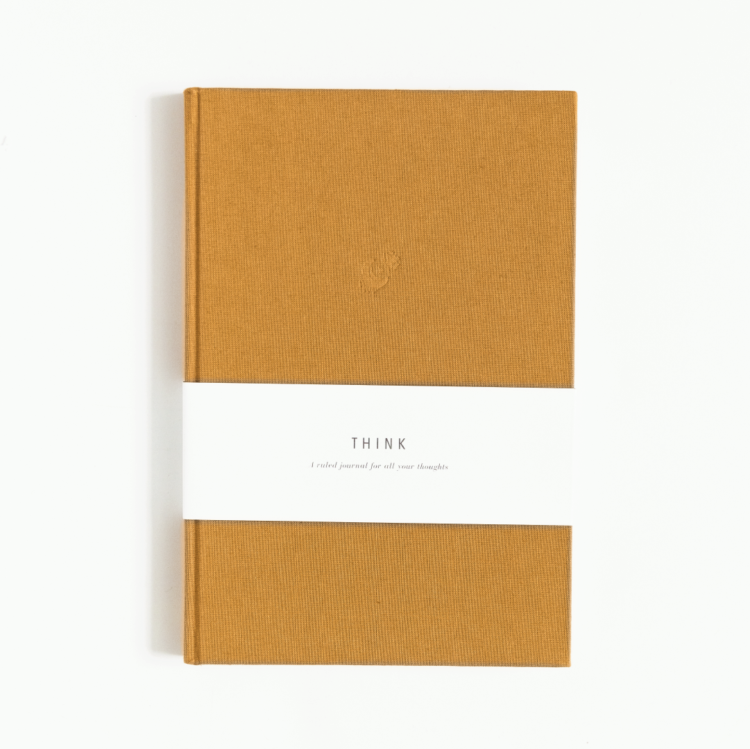 Promptly Journals - Blank Journal - Think Amber Linen