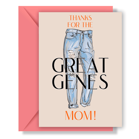 Mother's Day Card with Envelope 6×8" Jeans Design