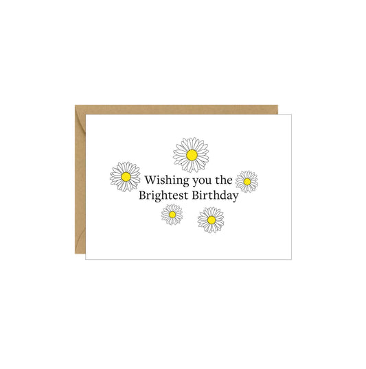 Idea Chic - Daisy Flowers Birthday Enclosure Card: 2.5" x 3.375"