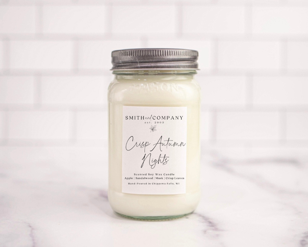Smith and Company Candles - Crisp Autumn Nights | Mason Jar Candle