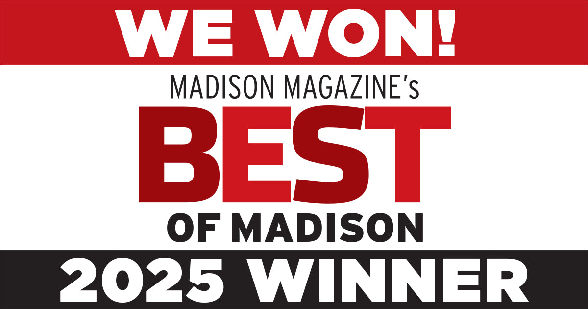 Best of Madison 2025 award banner featuring Olson's Flowers & Gifts as Best Madison Florist