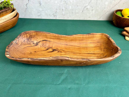 Salvaged Teak Root Oval Rustic Bowls - Hand Carved - Large