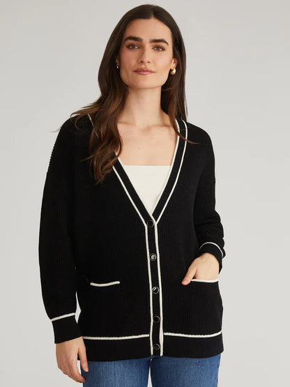 Emma Cardigan with Tipping, 2 colors