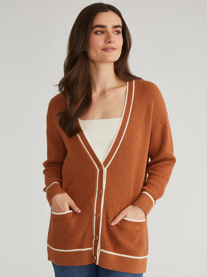 Emma Cardigan with Tipping, 2 colors