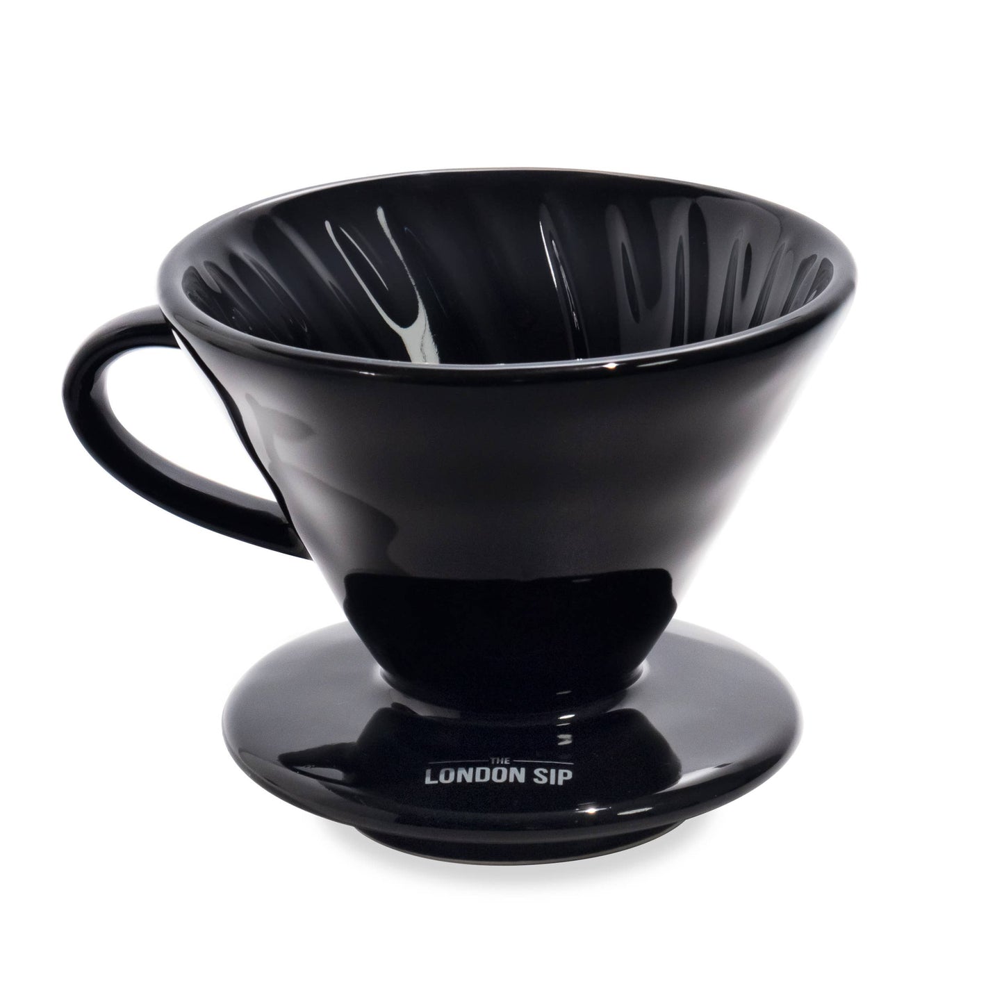 London Sip Ceramic Coffee Dripper, 1-4 Cup, Black