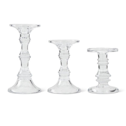 Glass Candleholders, 3 sizes