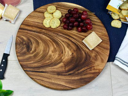 Round Charcuterie Board - Live Edge - Serving Board