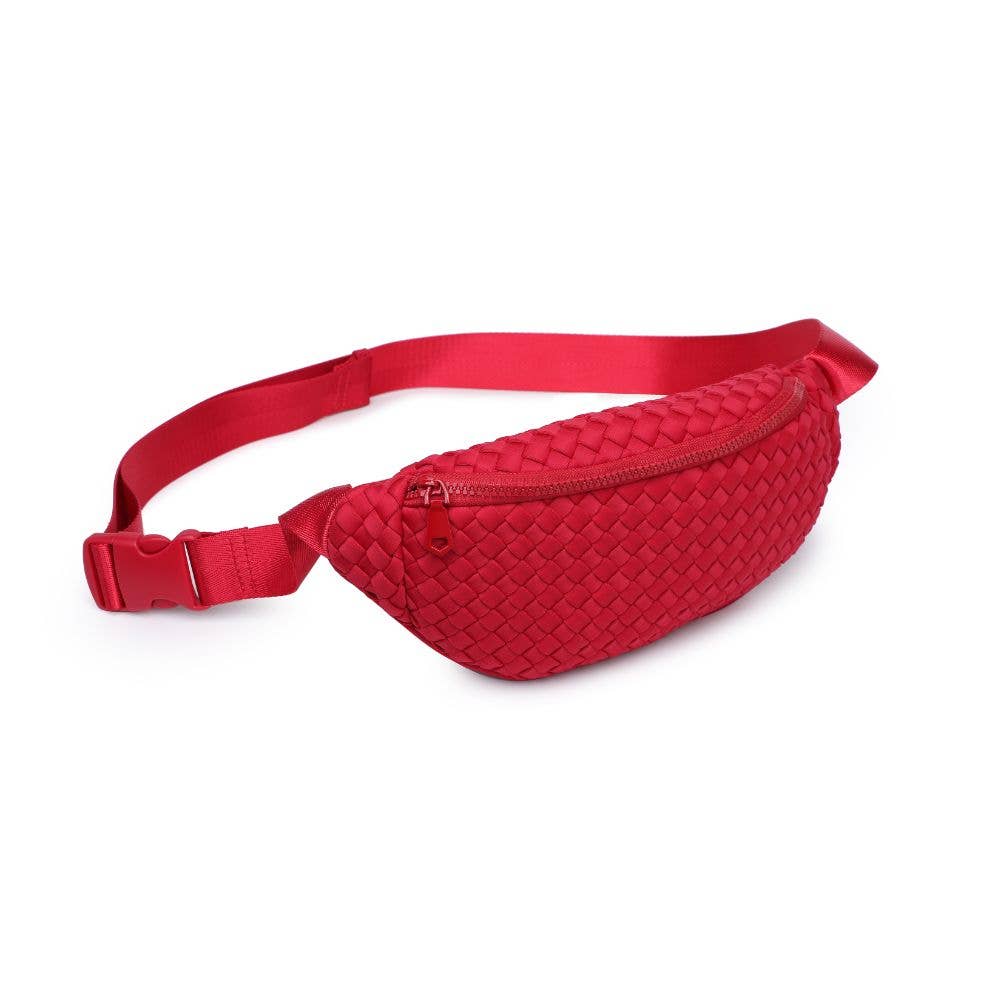 Aim High  Woven Neoprene Belt Bag: Red