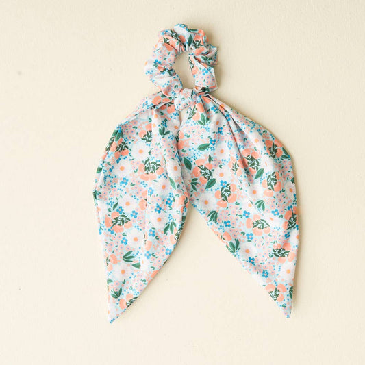 Hair Scarf-Sweet Meadow Aqua Coral