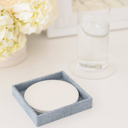 Coaster Set, Chambray