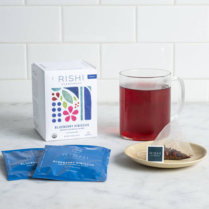 Blueberry Hibiscus Organic Herbal Tea Sachets