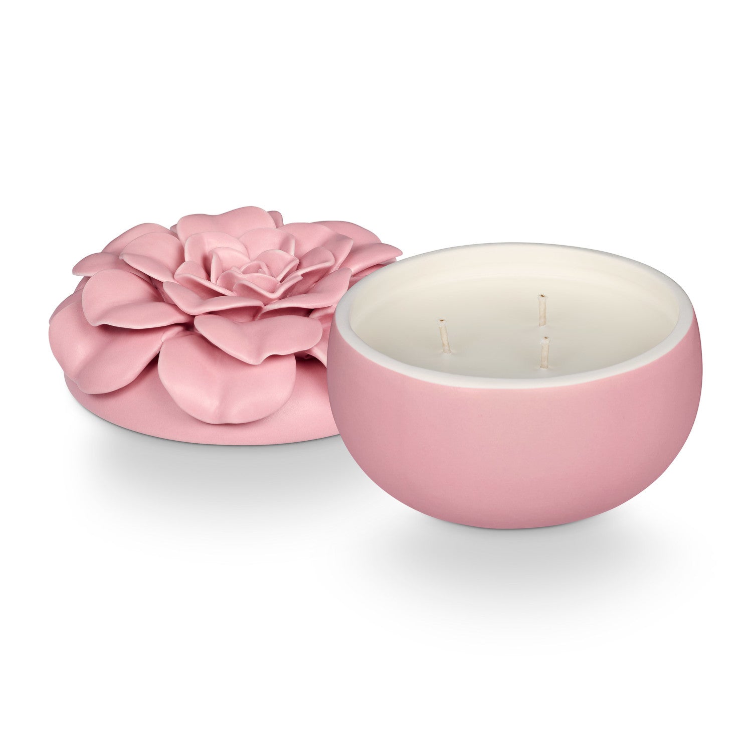 Pink Pepper Fruit Ceramic Flower Candle