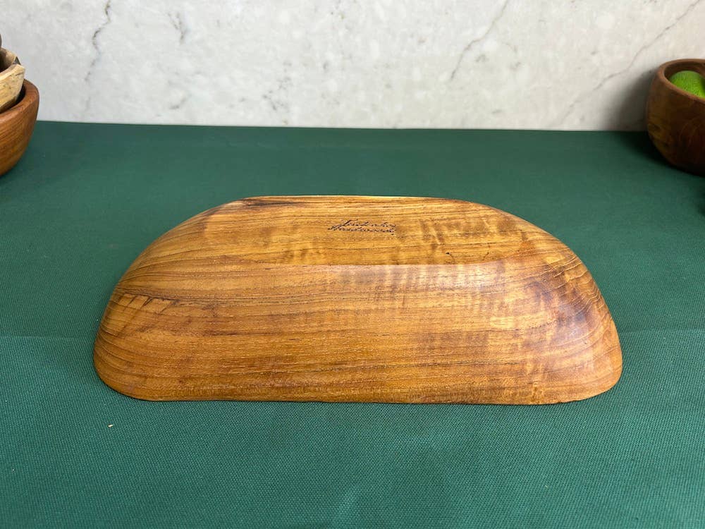 Salvaged Teak Root Oval Rustic Bowls - Hand Carved - Medium