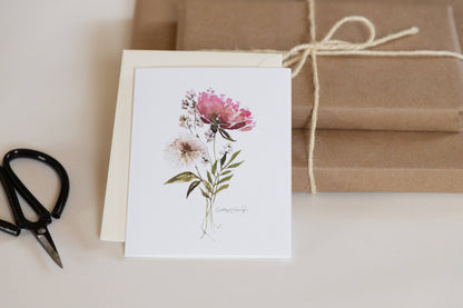 "Nova" Watercolour Floral Art Card