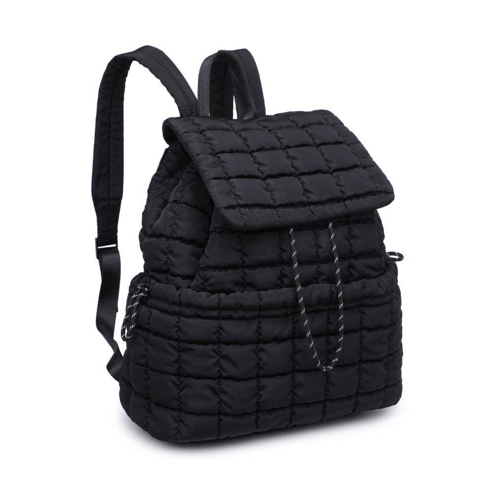 Vitality - Quilted Nylon Backpack: Black