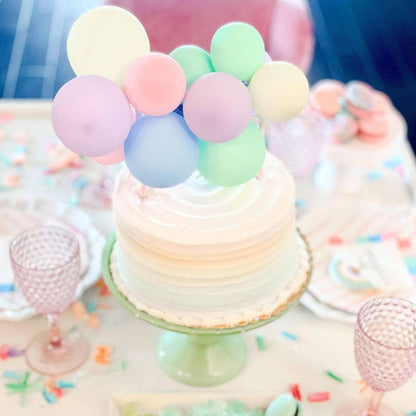 Pastel Rainbow Mini Balloon Cake Topper Kit