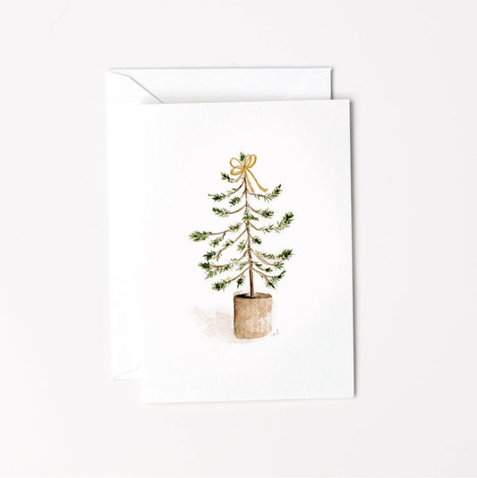 Christmas tree mini notecard