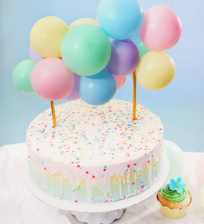 Pastel Rainbow Mini Balloon Cake Topper Kit