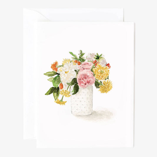 Hobnail bouquet notecard - Emily Lex Studio