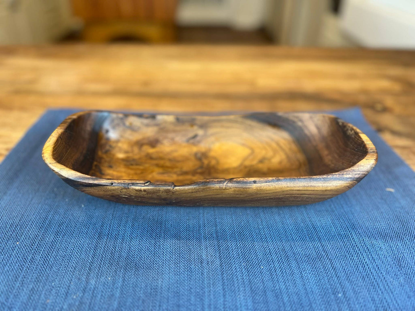 Salvaged Teak Root Oval Rustic Bowls - Hand Carved - Medium