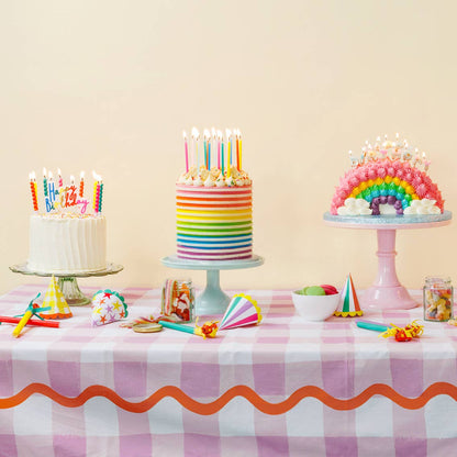 Twisted Rainbow Birthday Candles - 8 Pack
