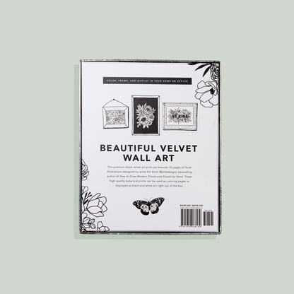 Paige Tate & Co. - Velvet Coloring Posters: Modern Floral Frameable Wall Art.