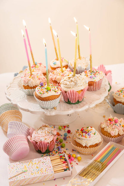 Birthday Candles: Metallic with Glitter