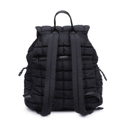 Vitality - Quilted Nylon Backpack: Black