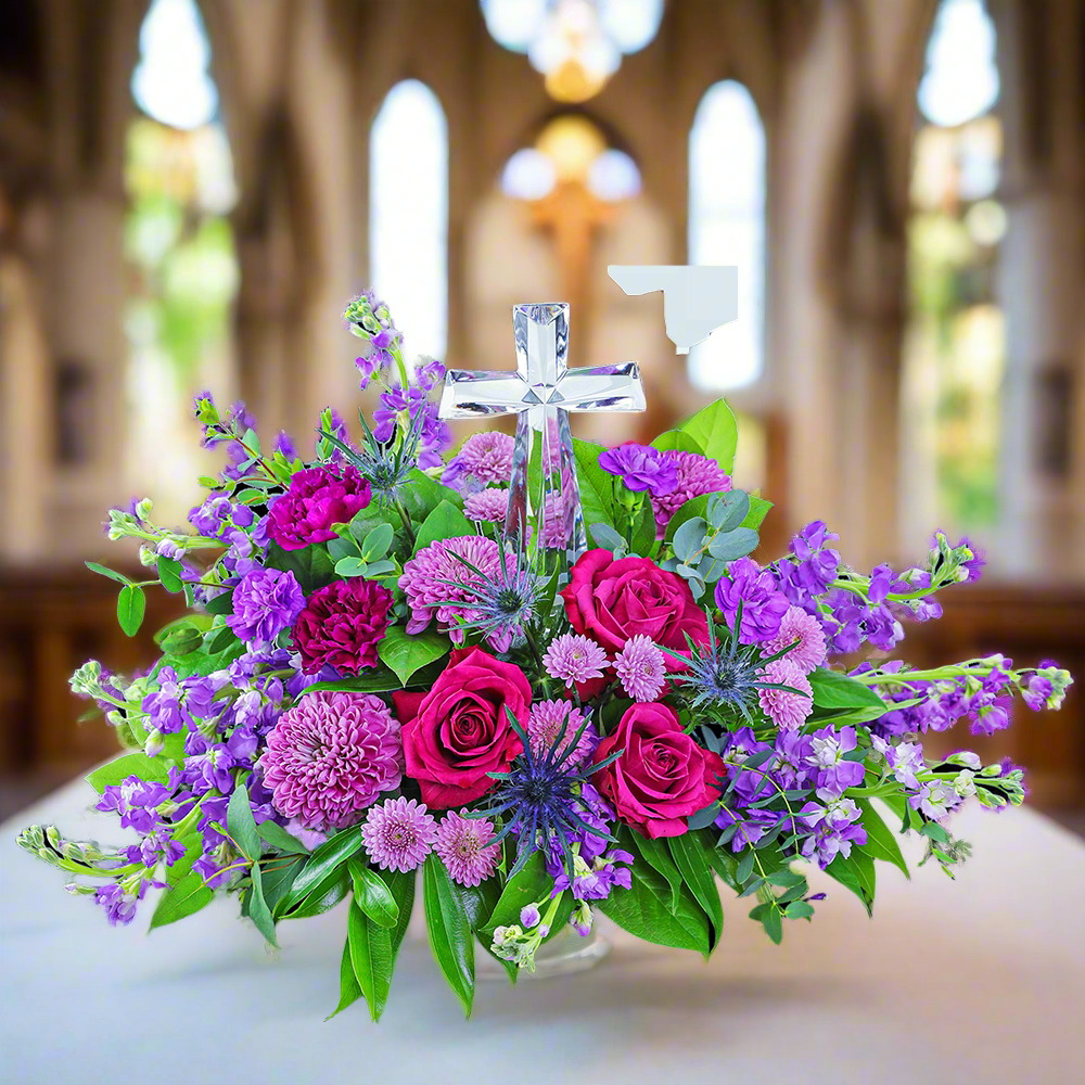 Majestic Magenta Crystal Cross