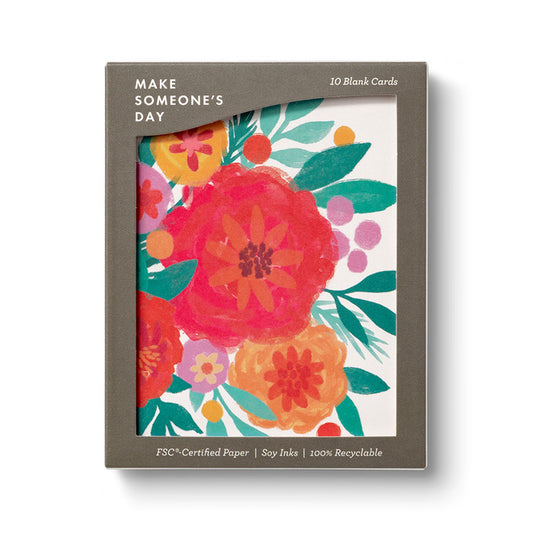 Bursting Blooms Boxed Blank Note Cards