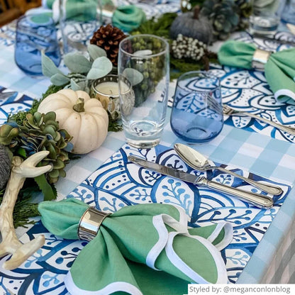 Blue Burst Paper Placemats