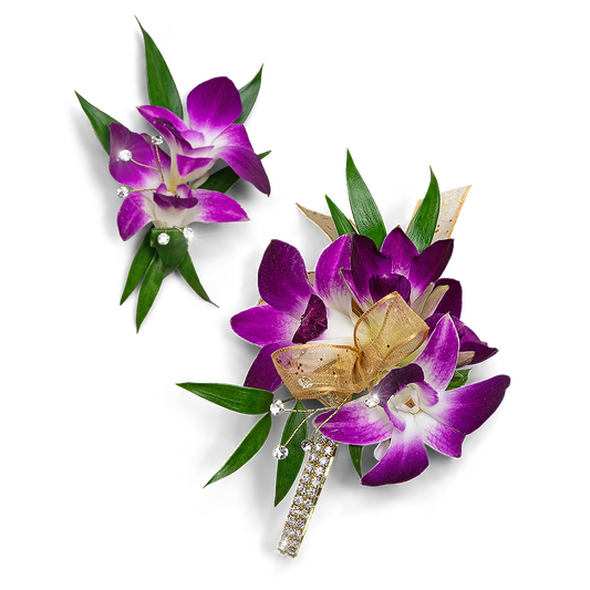 Wanderlust Corsage and Boutonniere Set