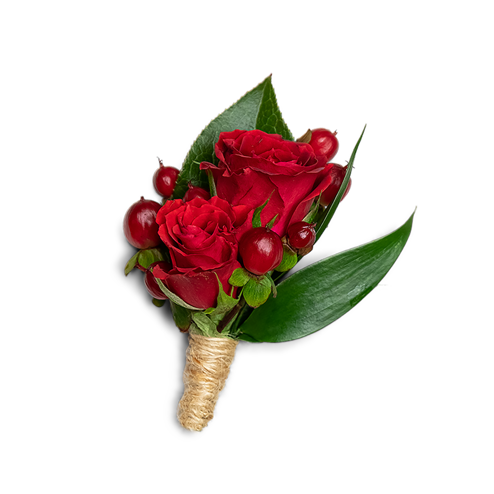 Crimson Boutonniere