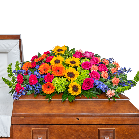 Forever Blooming Bright Casket Spray