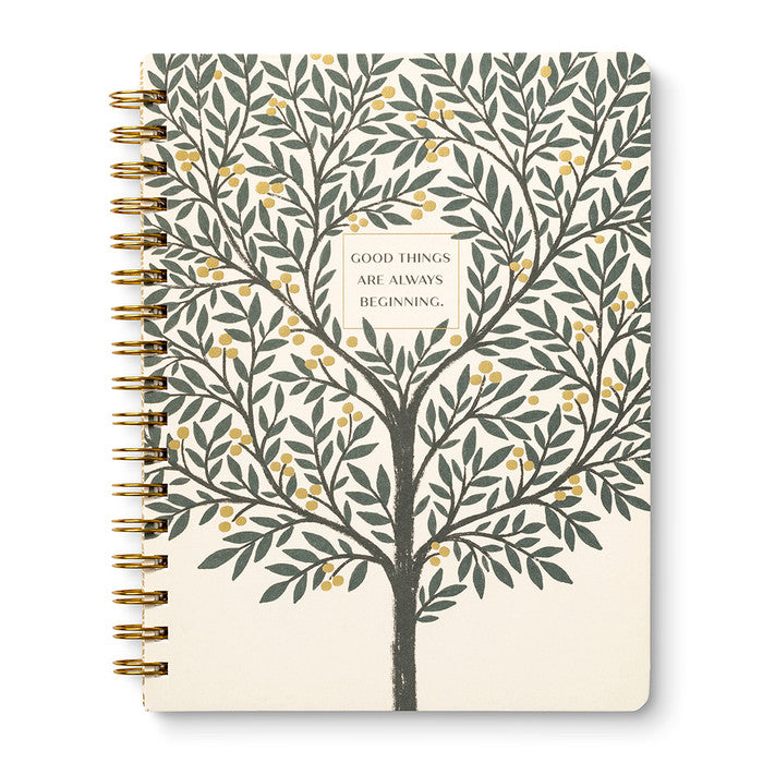 Good things are always beginning spiral notebook