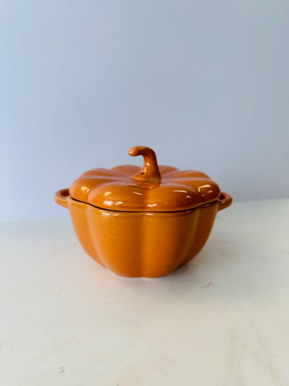 Stoneware Pumpkin Baker, Orange or White