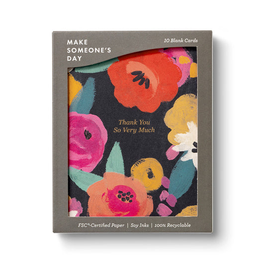 Midnight Blooms Boxed Blank Note Cards
