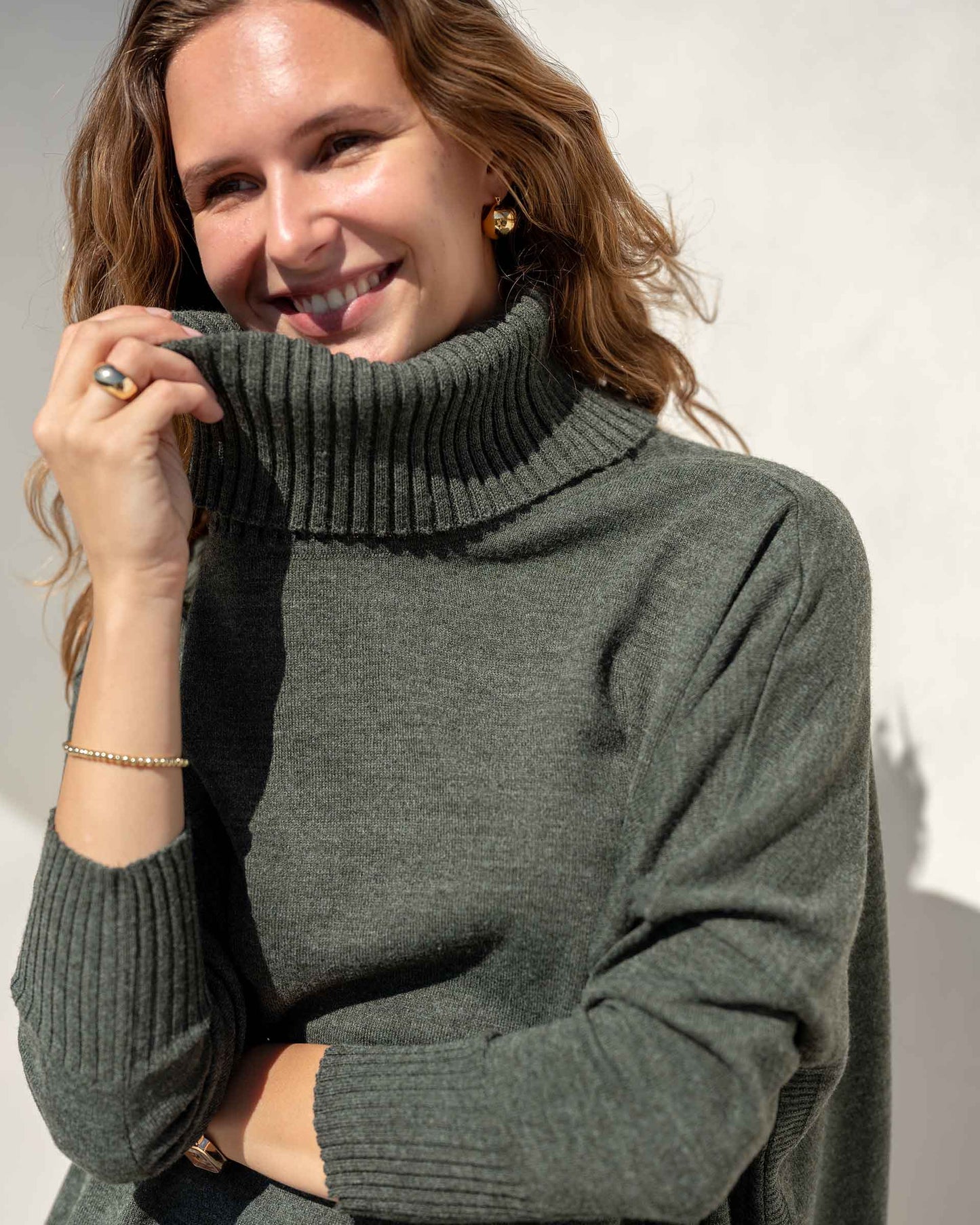 Catalina Turtleneck Sweater, Hazel