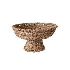 Round Braided Rattan Bowl