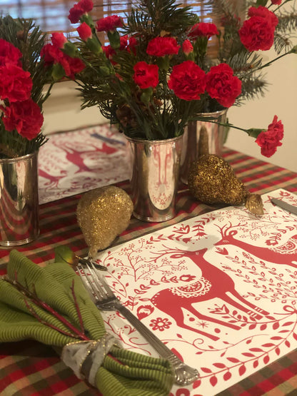 Reindeer Paper Placemats