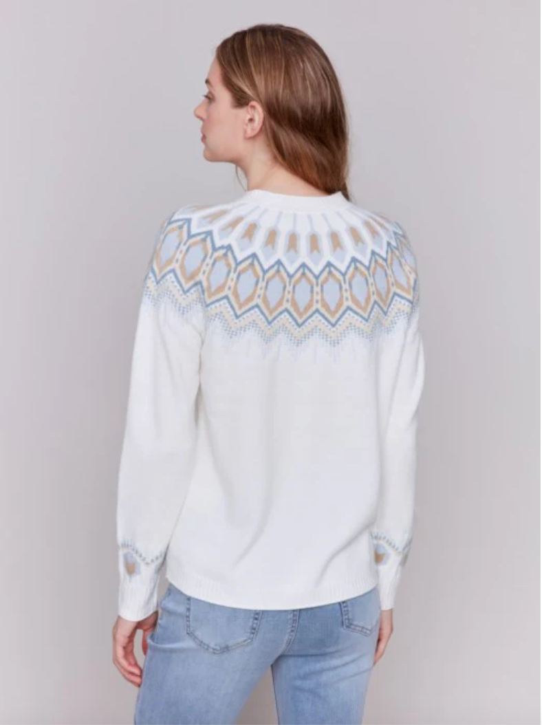 Jacquard Ski Sweater - Cream